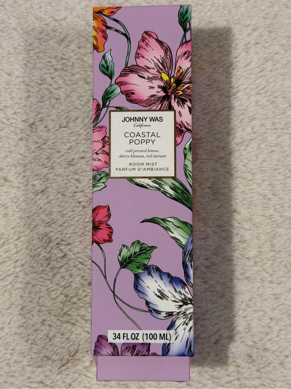 NWT johnny was coastal poppy room mist